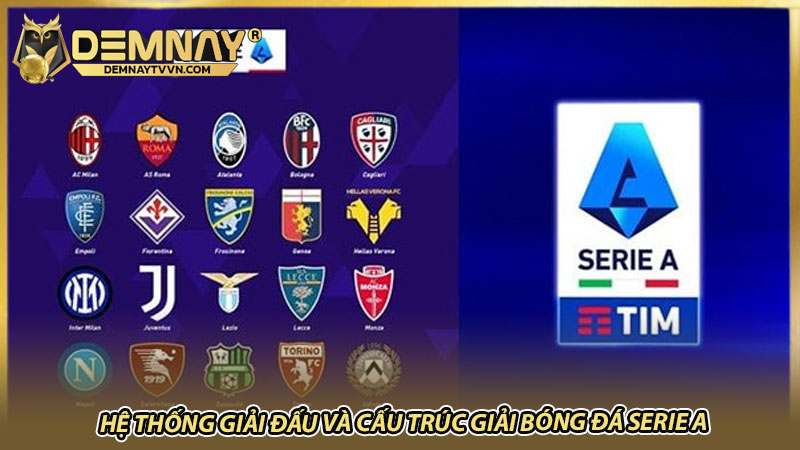 Hệ thống giải đấu và cấu trúc giải bóng đá Serie A