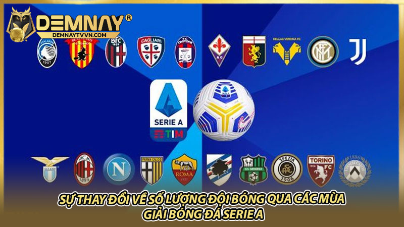 Sự thay đổi về số lượng đội bóng qua các mùa giải bóng đá Serie A